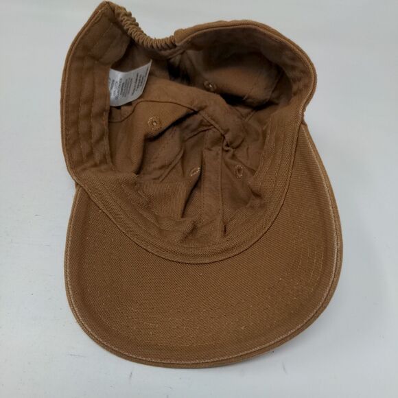 Carhartt Infant Stretch Strapback Hat Brown Solid Logo Patch 6 Panel - Picture 6 of 7